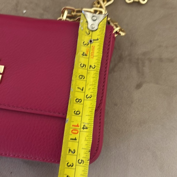 Tory Burch Mercer Classic Cross body- hot pink -Carnation Red with Gold hardware - Picture 11 of 16